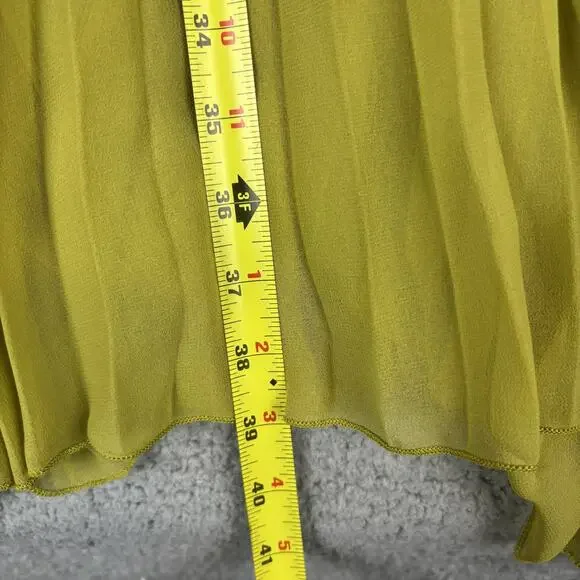 Delfi Collective Paige Dress Large Boho Off Shoulder Colorblock Pleat Retro USA - Picture 8 of 11